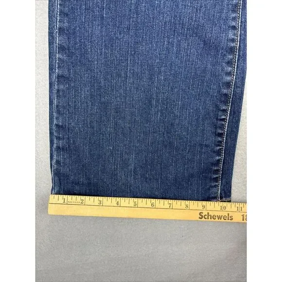 VTG OLD NAVY Jeans Womens 16 Stretch Flare Bootcut Flap Pockets Denim Faded Blue - Picture 7 of 15